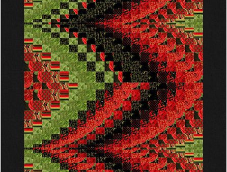 Bargello Peaks Gilded Rose Quilt Pattern CJC-47976 - Paper Pattern Hot on Sale