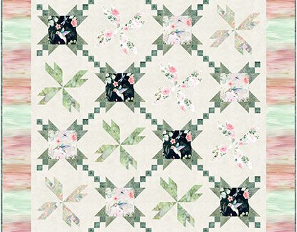 Fluttering Pink Flowers Quilt CJC-59092e - Downloadable Pattern Discount