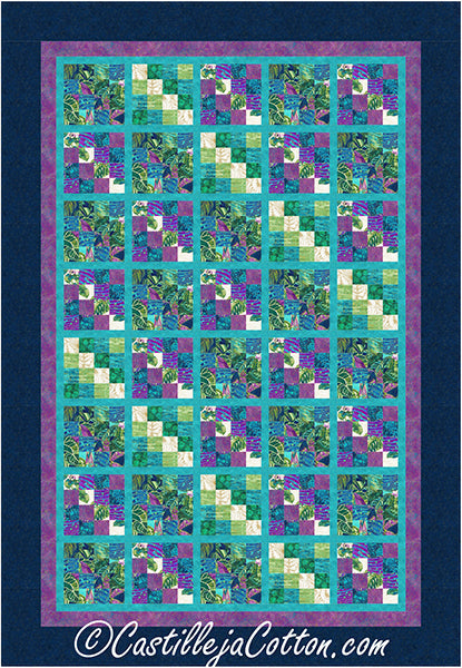 Paradise Sixteen Patch Quilt CJC-58171e - Downloadable Pattern Supply