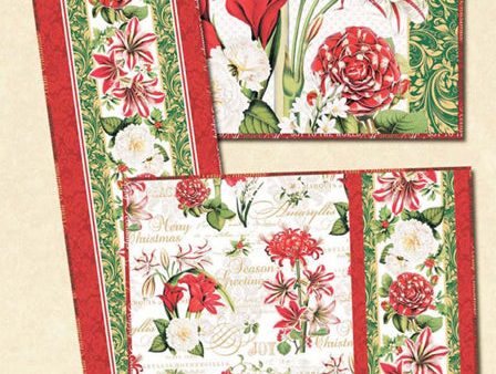 Christmas Tabletop Elegance Reversible Placemats, Table Scarf & Napkins HHQ-7474e - Downloadable Pattern Online now