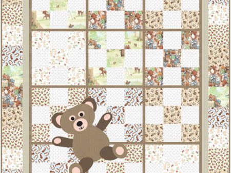 9-Patch Teddy Quilt Pattern CJC-53731 - Paper Pattern Supply