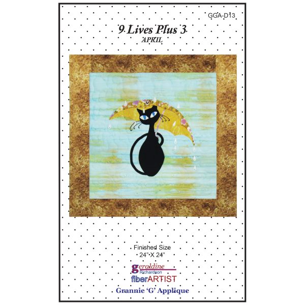 9 Lives Plus 3 April Quilt Pattern GGA-D13 - Paper Pattern Discount