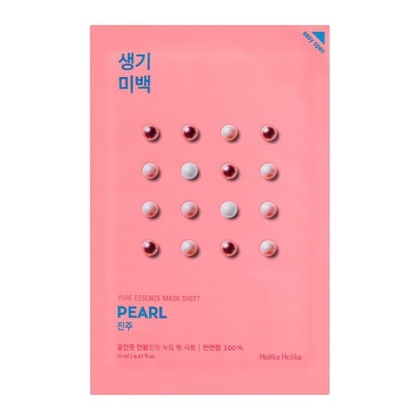 Lakštinė veido kaukė su perlų ekstraktu Holika Holika Pure Essence Mask Sheet - Pearl šviesina veido odą 20 ml For Cheap