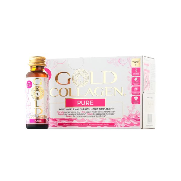 Gold Collagen Pure maisto papildas rekomenduojamas pastebėjus ankstyvuosius amžinius pokyčius 10x50 ml +dovana Previa plaukų priemonė Online Sale