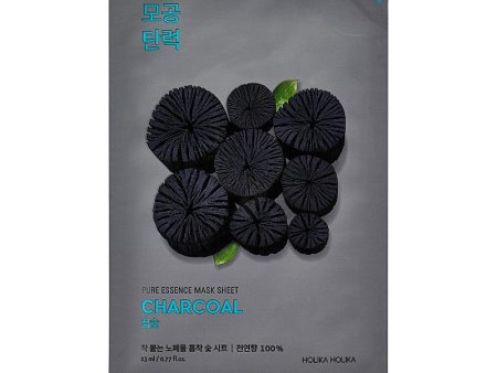 Lakštinė veido kaukė su medžio anglies milteliais Holika Holika Pure Essence Mask Sheet - Charcoal atkuria odos skaistumą 23 ml Online now