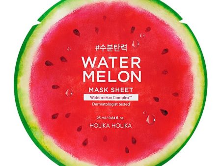 Lakštinė veido kaukė su arbūzų ekstraktu Holika Holika Watermelon Sheet Mask suteikia odai elastingumo 25 ml Online Hot Sale