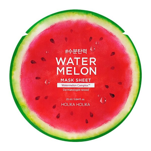 Lakštinė veido kaukė su arbūzų ekstraktu Holika Holika Watermelon Sheet Mask suteikia odai elastingumo 25 ml Online Hot Sale