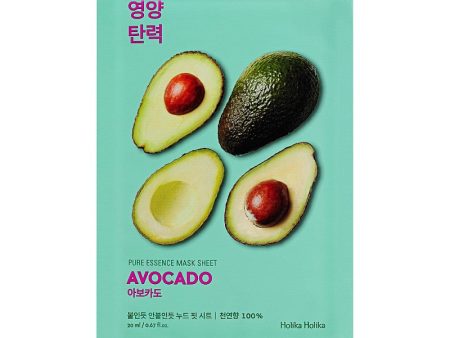 Lakštinė veido kaukė su avokadų ekstraktu Holika Holika Pure Essence Mask Sheet - Avocado minkština ir drėkina veido odą 20 ml Online Sale