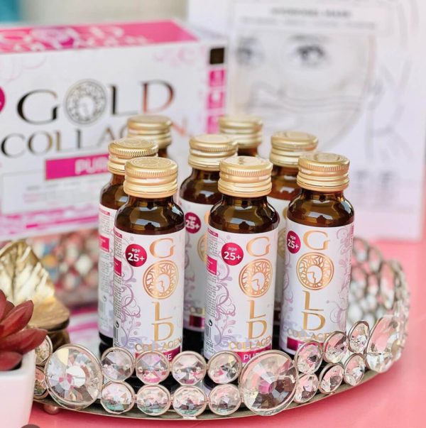 Gold Collagen Pure maisto papildas rekomenduojamas pastebėjus ankstyvuosius amžinius pokyčius 10x50 ml +dovana Previa plaukų priemonė Online Sale