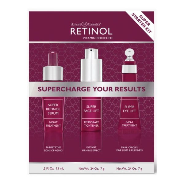 Veido priežiūros priemonių rinkinys Retinol Super Starter Kit Rinkinį sudaro: priemonė paakių odai, 7 g, stangrinanti priemonė veido odai, 7 g intensyvus serumas veido odai 15 ml Sale