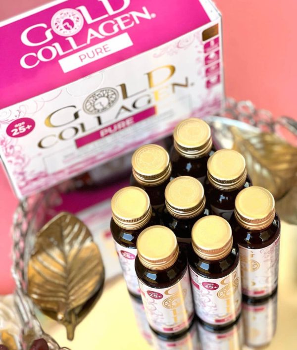 Gold Collagen Pure maisto papildas rekomenduojamas pastebėjus ankstyvuosius amžinius pokyčius 10x50 ml +dovana Previa plaukų priemonė Online Sale