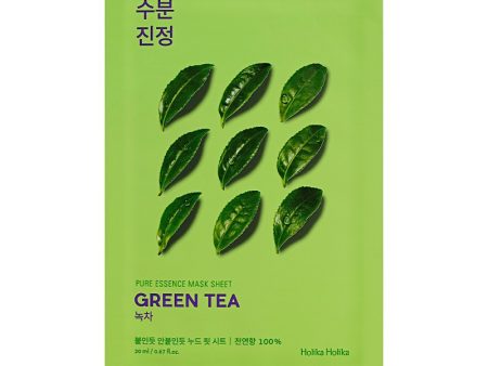 Lakštinė veido kaukė su žaliosios arbatos ekstraktu Holika Holika Pure Essence Mask Sheet - Green Tea atgaivina odą 20 ml Supply